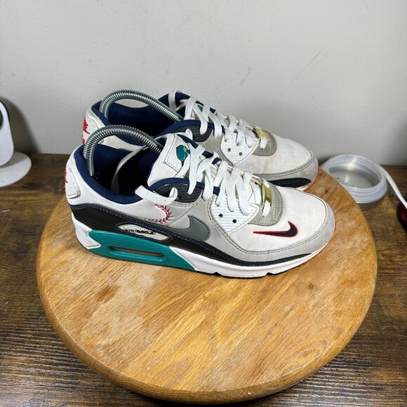 Nike Ken Griffey Jr. x‎ Air Max 90 Backwards Cap Men's Size 7.5 Shoe DJ5190-100 - Picture 1 of 8